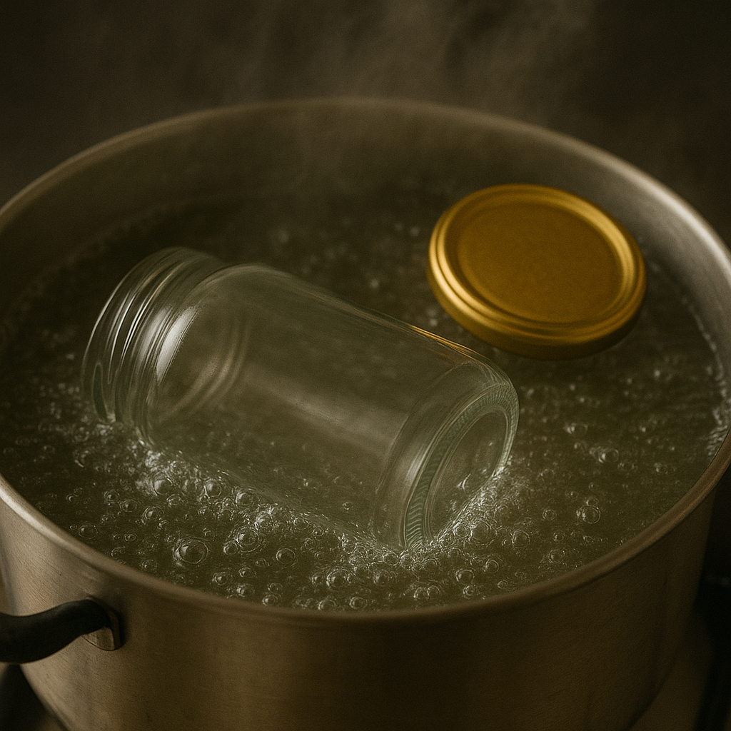 La stérilisation des bocaux en verre