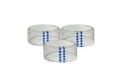Bande thermorétractable transparente avec flèches bleues pour couvercles Twist-Off 43 mm