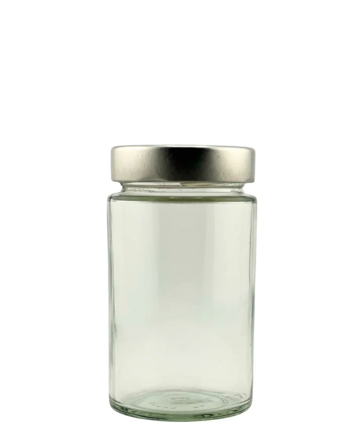 Bocal en verre 245 ml à bouche haute avec couvercle métallique, pot transparent vide