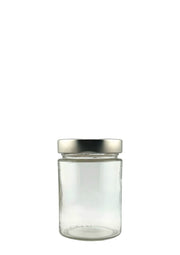 Bocal en verre 350 ml avec couvercle doré, pot transparent pour conservation