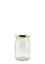 Bocal en Verre Miel 1/2 kg 4 Alvéoles 380 ml Twist-Off 66