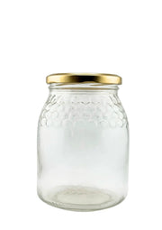 Bocal en verre miel 1 kg avec 4 alvéoles 746 ml et Twist-Off 77