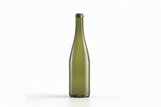 Bouteille en verre verte Flûte 75 cl, forme élancée, fond blanc