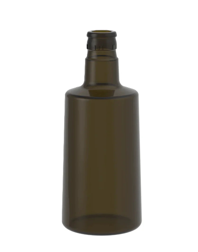 Bouteille en verre ambré vide, idéale pour conserves ou boissons