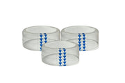 Trois capsules thermorétractables transparentes pour couvercles Twist-Off 48 mm