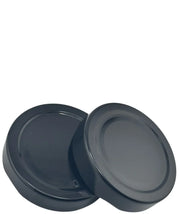 Couvercle twist-off 82 mm noir pour bocaux en verre, finition profonde, vue de près