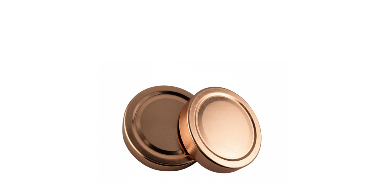 Couvercles twist-off 70 mm bronze pour bocaux en verre