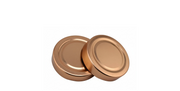 Couvercle twist-off 82 mm bronze pour bocal en verre, duo de couvercles métalliques