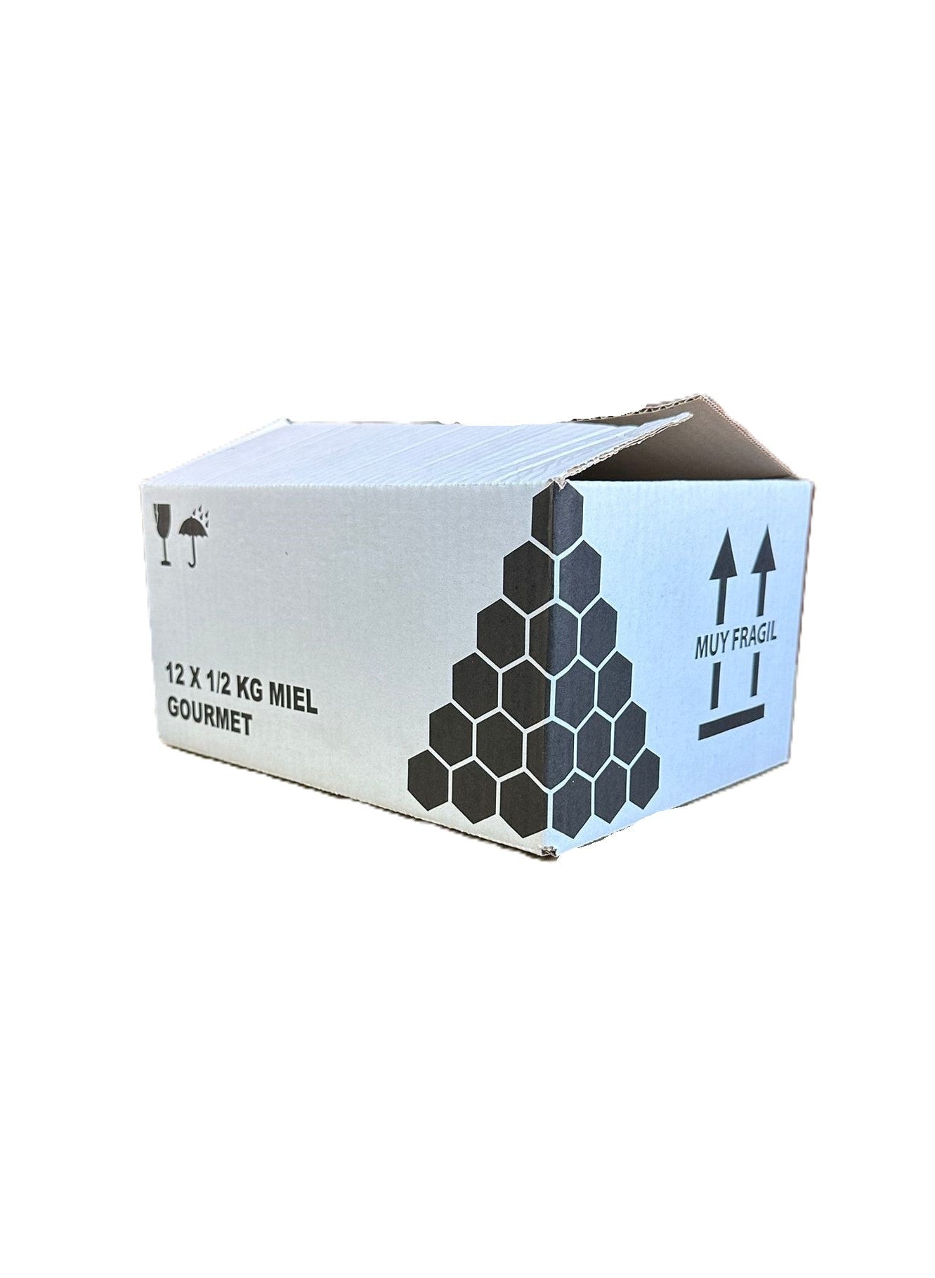 Boîte en carton pour bocal en verre Apiari 1/2 kg miel