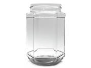 Bocal en Verre Hexagonal 580 ml Twist-Off 82