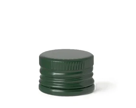 Bouchon pilfer vert 31.5x24 pour bouteille en verre, vue de face sur fond blanc