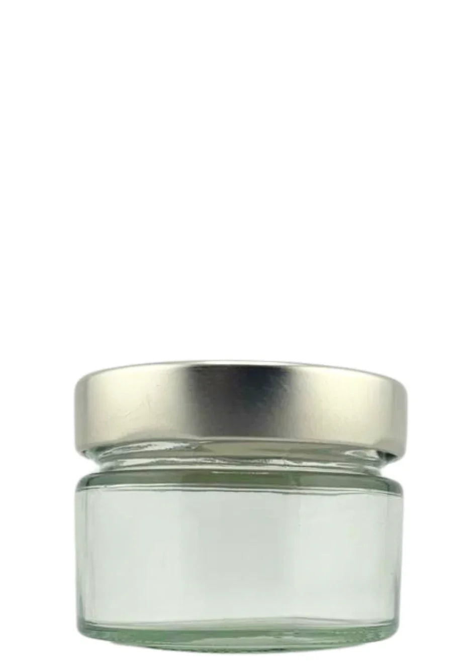 Bocal en verre transparent avec couvercle métallique, pot de conservation alimentaire